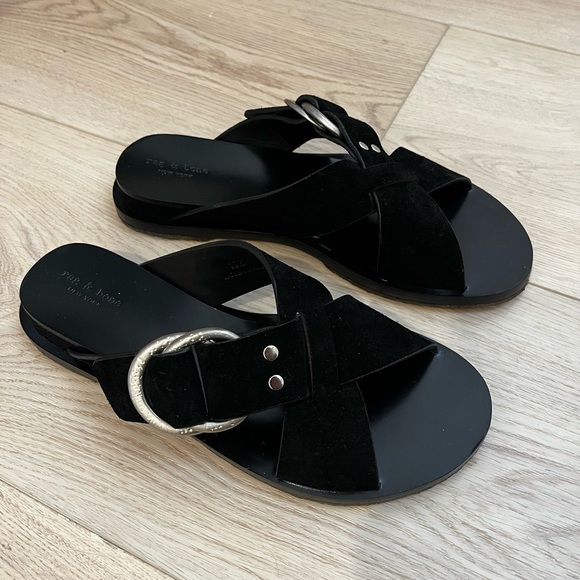 Rag & Bone Beau Slide Sandal in Black - Picture 2 of 4